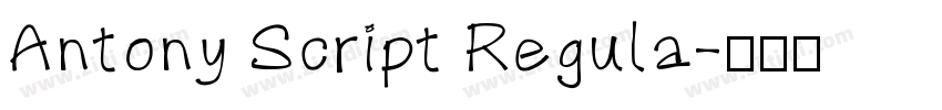 Antony Script Regula字体转换
